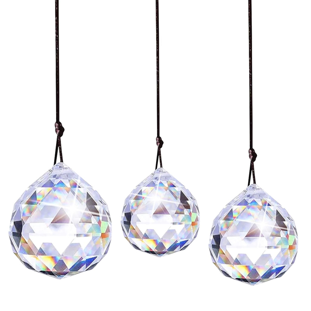 3 prismi di cristallo per catturare la luce solare, decorazioni a tema arcobaleno, per finestre