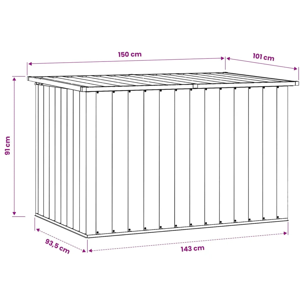 Baule da Giardino Verde 150x101x91 cm 46265