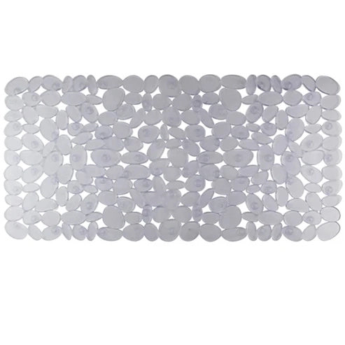 Tappeto doccia e vasca Sassolini antiscivolo  trasparente con ventose 35 × 70 cm