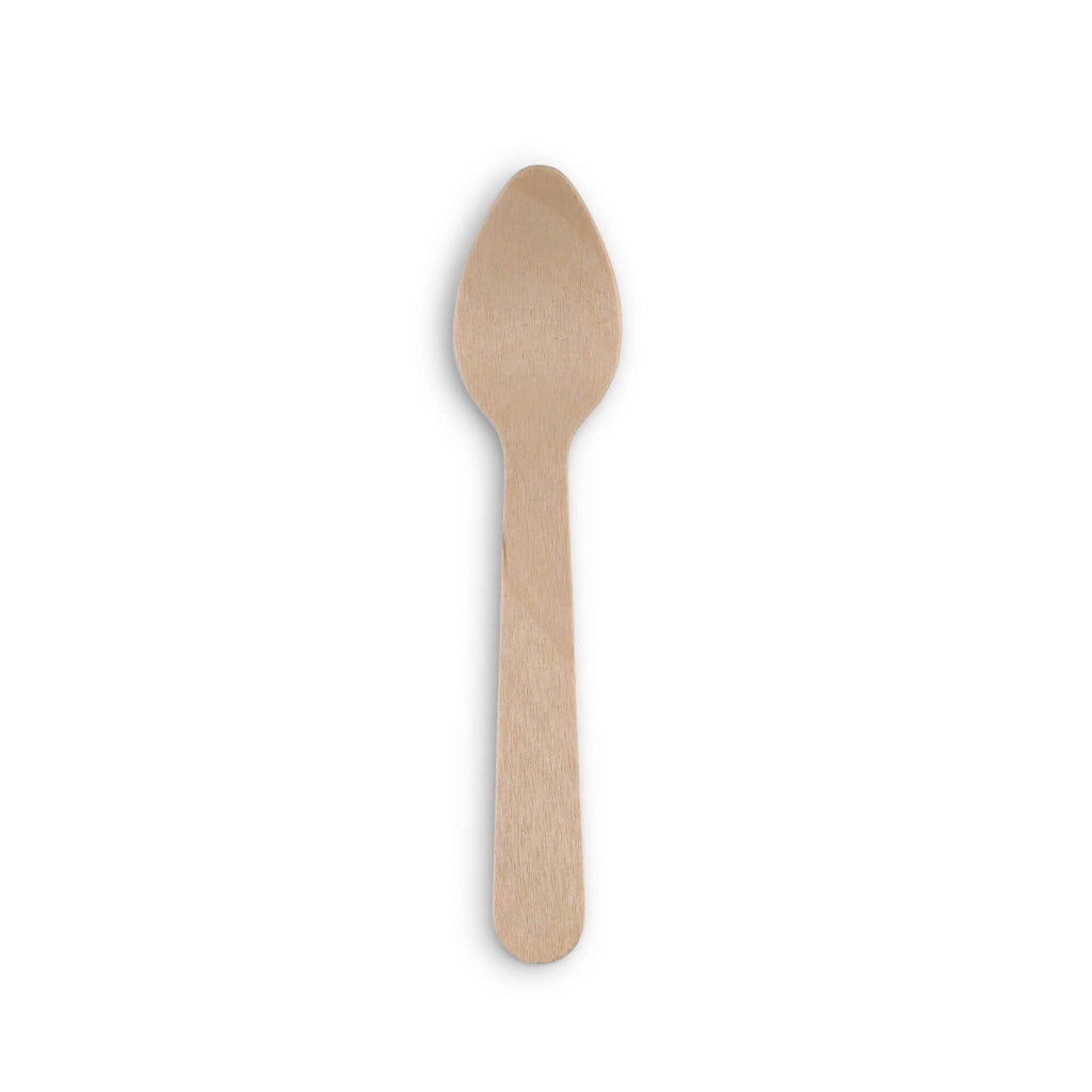 Cucchiai per espresso in legno, confezione da 100 pezzi, lunghezza 11 cm, biodegradabili