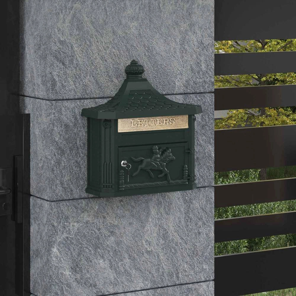 Cassetta Postale da Muro con porta Verde 40,5 x 16 x 45 cm