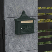 Cassetta Postale da Muro con porta Verde 40,5 x 16 x 45 cm