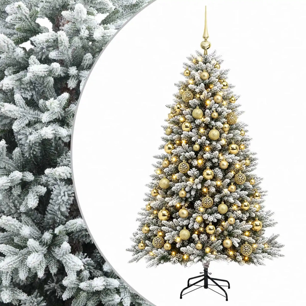 Albero di Natale Artificiale con Palline 240 cm 300 LED 3466585