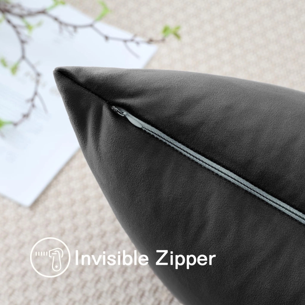 Coperte per cuscini, 30x50 cm, set da 2, morbide, rettangolari, con cerniera
