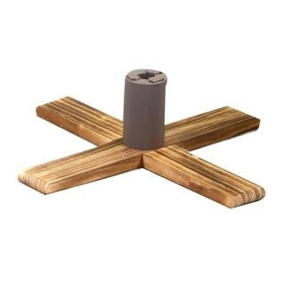 Base albero legno regolabile naturale quadro 3 misure cm54x54h16
