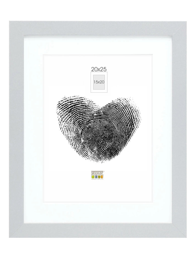 Cornice con passepartout, 15x20 cm, color argento, 1 pezzo