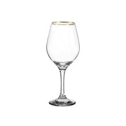 Set 6 calici Amber con bordo oro da 46 cl