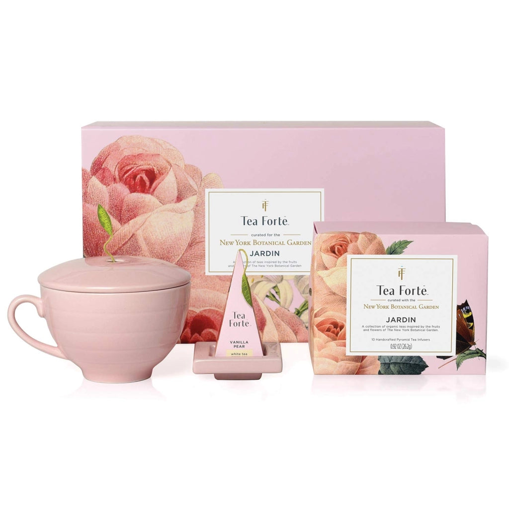 Set regalo di tè con tazza, Jardin, 10 filtri piramidali