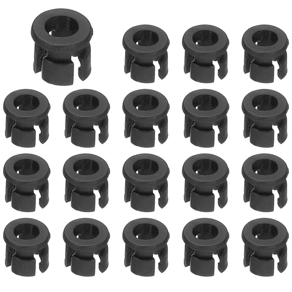 Supporti a LED, 3 mm, confezione da 50 pezzi, colore nero, in plastica, per montaggio su pannello