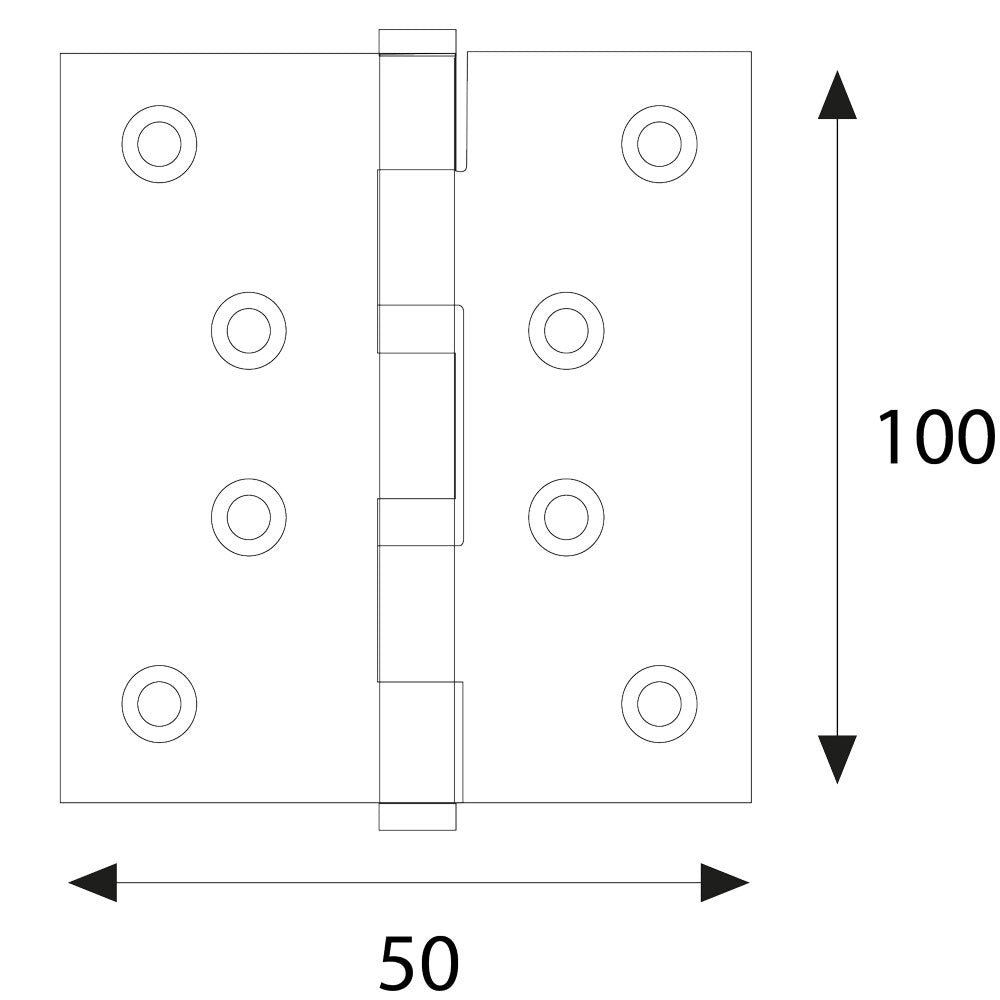 CERNIERA ZINCATA mm. 100x50 - pz. 2