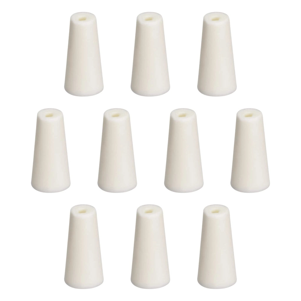 Tappi in gomma con foro, da 9 a 14 mm, color beige, confezione da 10 pezzi