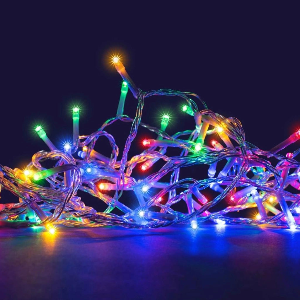 Catena luminosa, 6 metri, 48 LED colorati, alimentazione a batteria, grado di protezione IP20