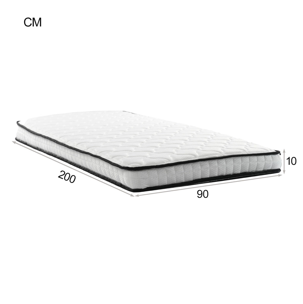 Divano letto estraibile 90x200 cm beige con LED, USB-C e 2 materassi