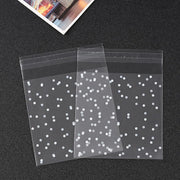100 sacchetti trasparenti per biscotti, auto-sigillanti, 10x15 cm, opachi