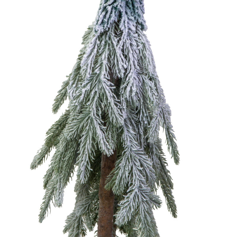 Albero plastica coppia innevato verde cm40h135
