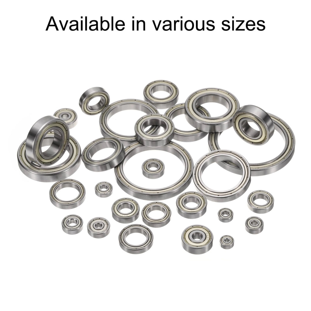 2 cuscinetti a sfera 6200ZZ, dimensioni 10x30x9 mm, acciaio cromato, grado ABEC 3