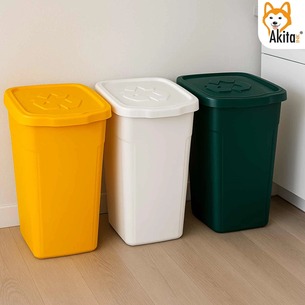 Akitaink Set 3 Pattumiere 50 Litri Differenziata