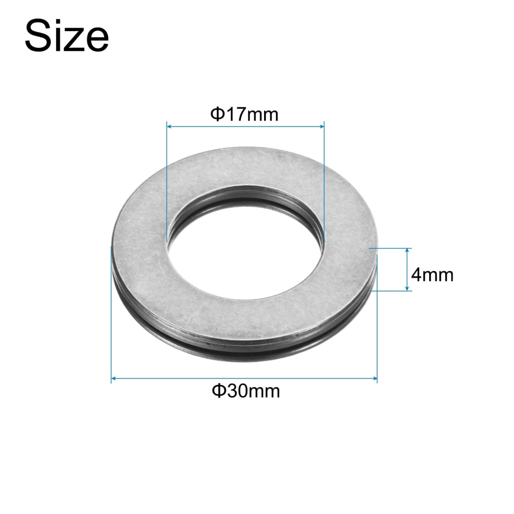 4 cuscinetti assiali AXK1730, dimensioni 17x30x4 mm, acciaio al cromo, precisione P5