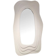 Specchio da parete, rettangolare, con cornice in legno, bianco, dimensioni 90 x 4 x 165 cm