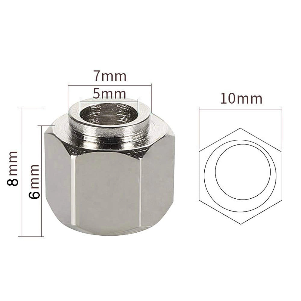 10 viti di fissaggio escentriche e supporti isolanti, foro di 5 mm, altezza 6 mm