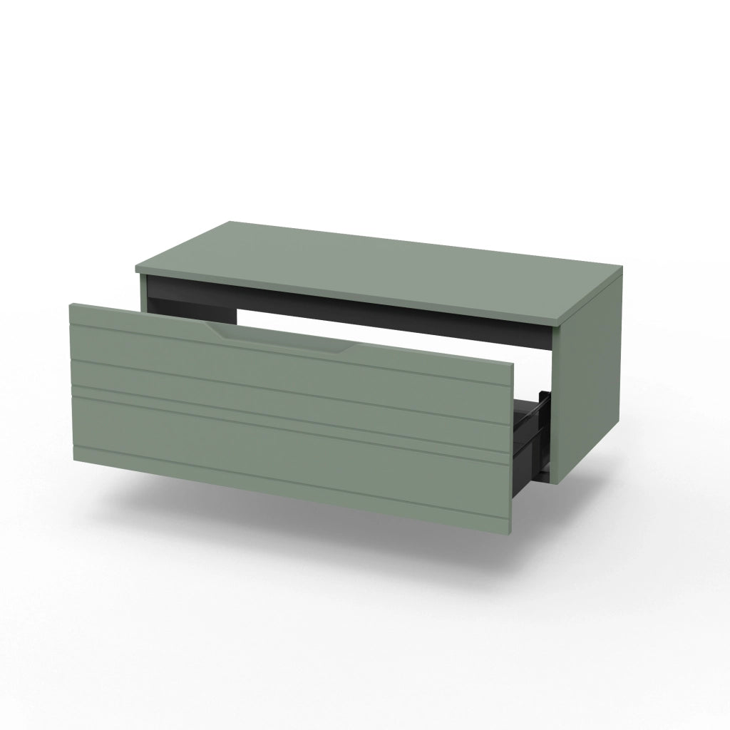 Base con top 1 cestone SOLMIRA verde salvia