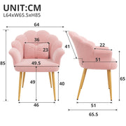Poltrona con braccioli 64x65;5x85 cm in tessuto peluche rosa con cuscino