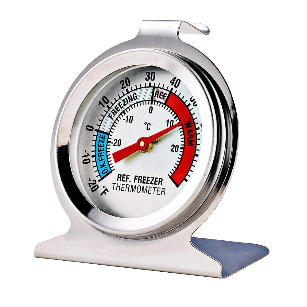 Set di 4 termometri per frigorifero in acciaio inossidabile, con range di temperatura da -30 a +30 °C
