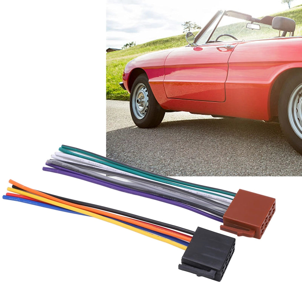 Kit di 2 adattatori ISO per autoradio, realizzati in ABS e metallo