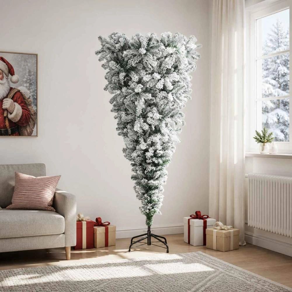Albero di Natale artificiale capovolto 240 cm PVC e Acciaio