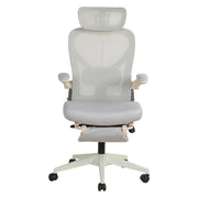 Sedia da ufficio pieghevole con poggiatesta 3D e supporto lombare regolabile; in rete e schiuma; 65x61x40;5 cm; grigia