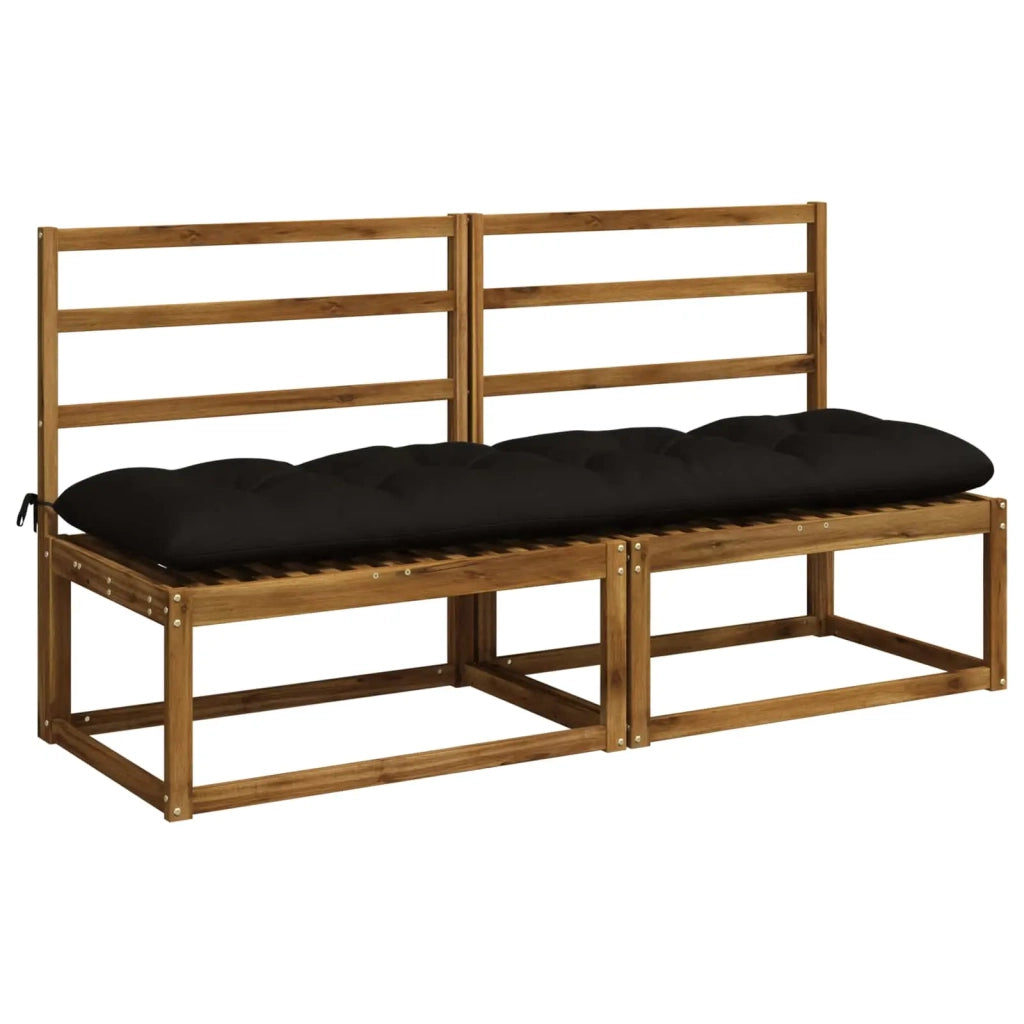 Cuscini per Panchina VIANEN 2 pz 100% Poliestere Nero 952909