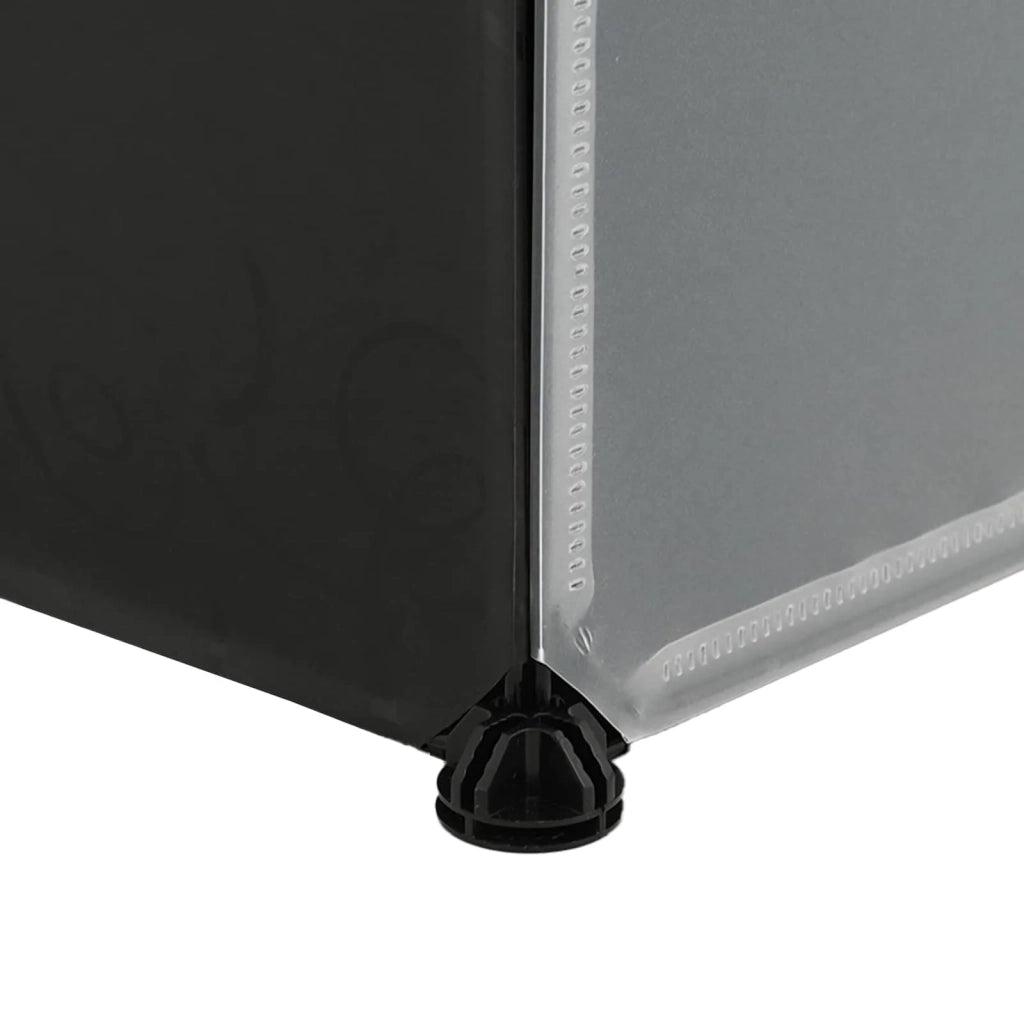 Armadio Modulare con 9 Scomparti 109x36,5x143 cm Nero e Bianco 240497