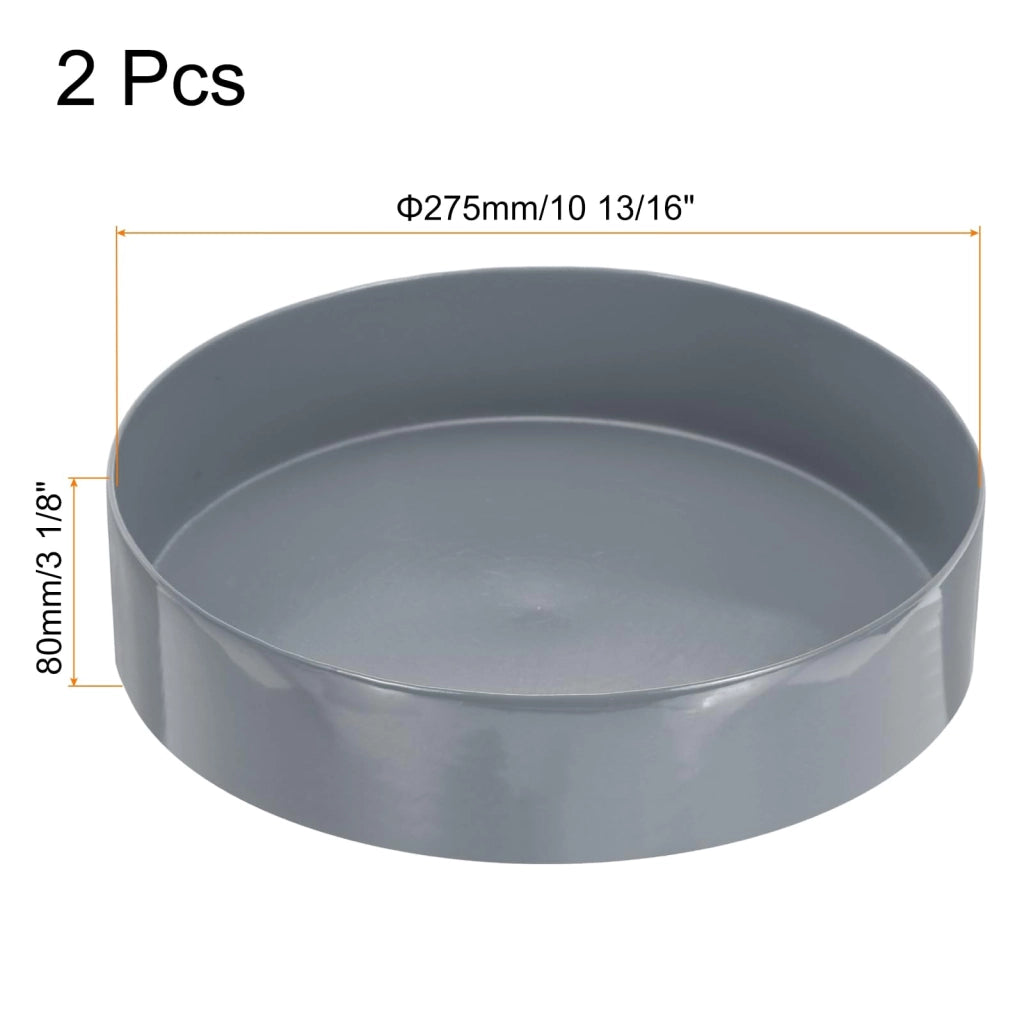 2 pezzi calotte terminali rotonde, diametro interno 275 mm x altezza 80 mm, plastica PVC, cappucci protettivi per gambe di tavoli e sedie, viti, filettature, tubi, pali per recinzione