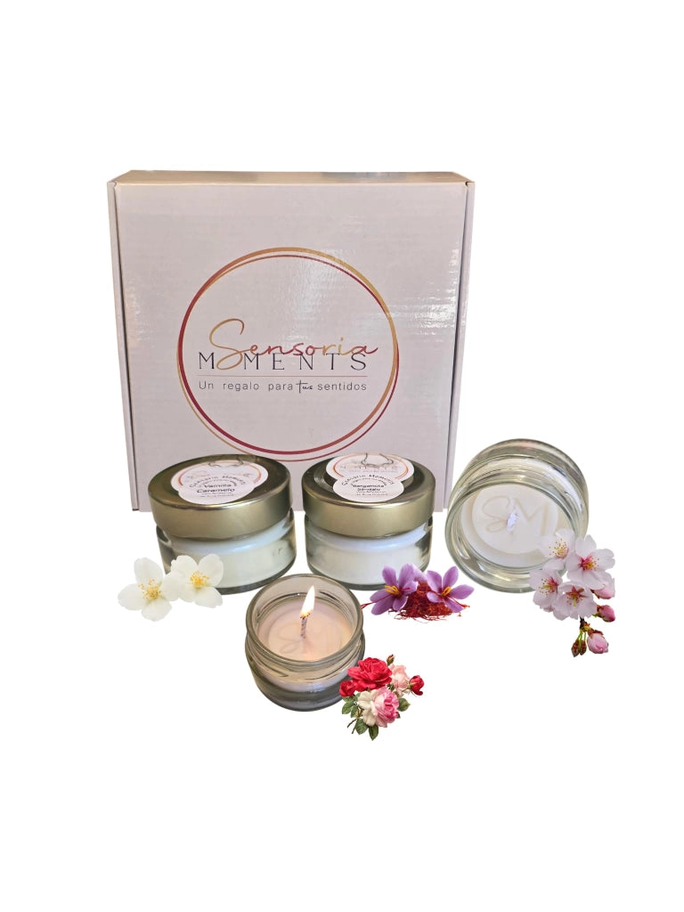 Set di candele profumate, 4 candele in cera di soia, 48 g, durata di combustione di 10 ore, ideale come regalo