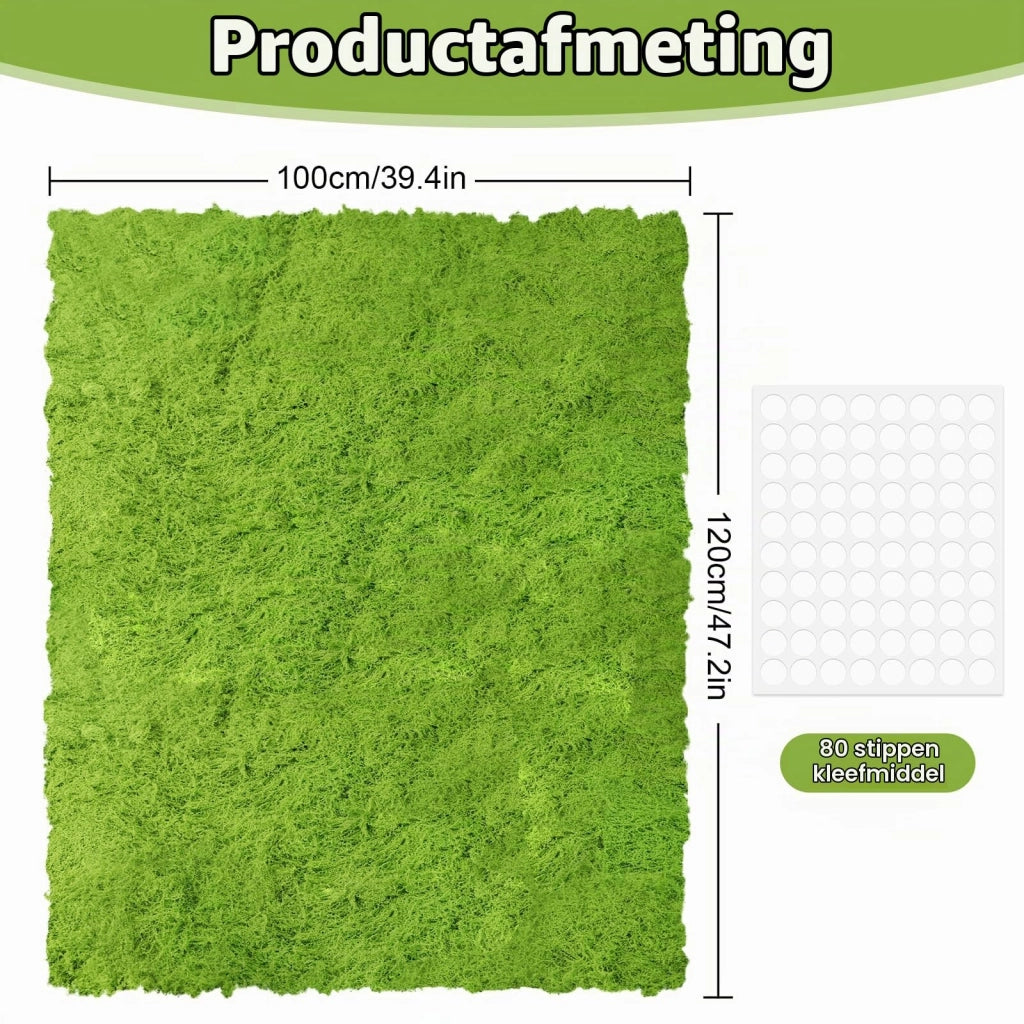 Muschio artificiale, 100x120 cm, verde chiaro, tappetino di muschio per progetti fai-da-te e decorazioni