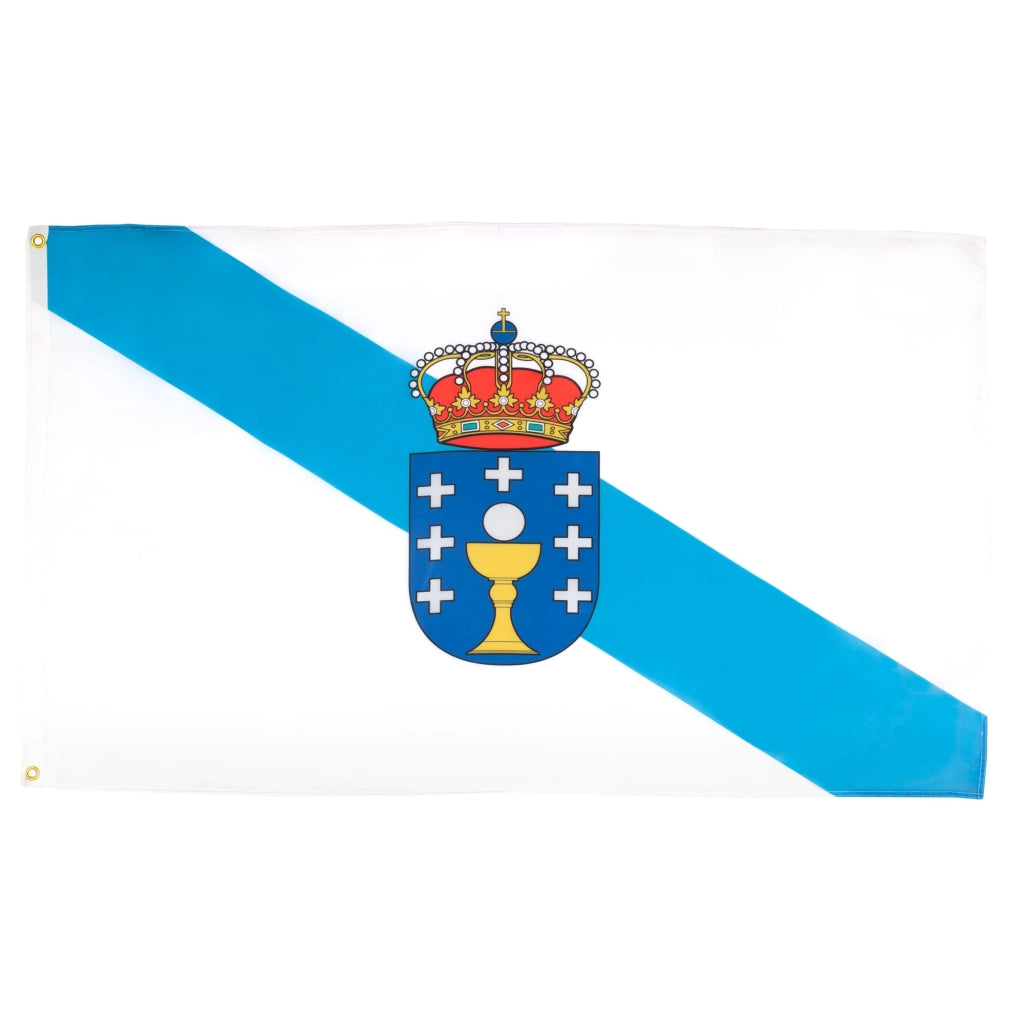 Bandiera della Galizia, dimensioni 150x90 cm – Poliestere 100D, con 2 occhielli