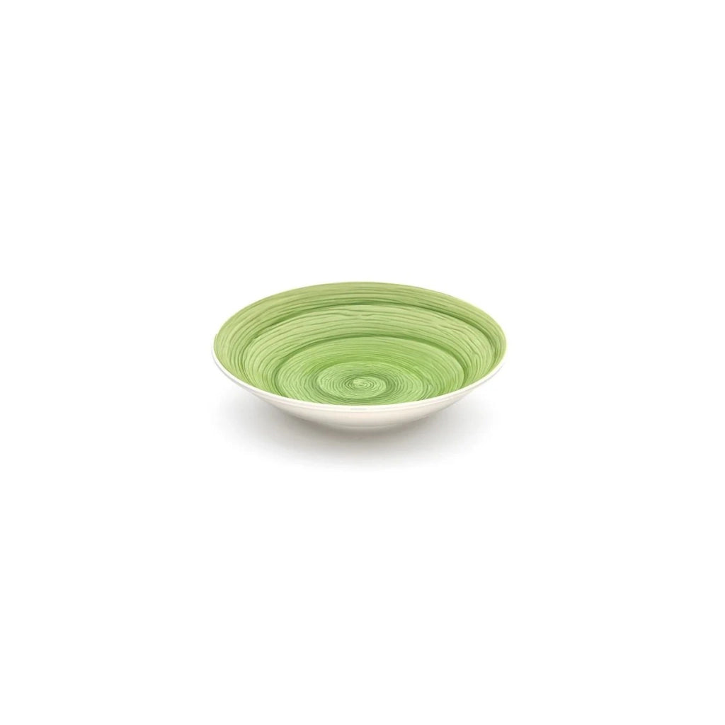 Piatto fondo lime memento table in ceramica dipinta a mano Ø 23,5 cm
