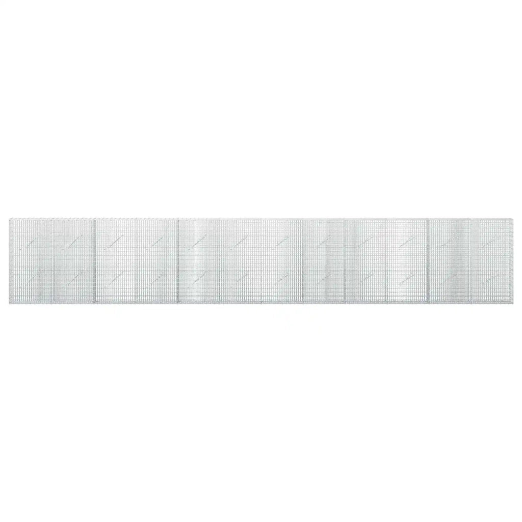 Gabione con Filo da 5 mm e Rete da 5x2,5 cm 600x10x100 cm 3463494
