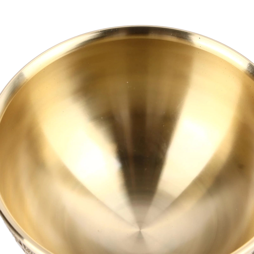 Coppa rituale buddista in rame e oro, diametro 8,4 cm, per incenso