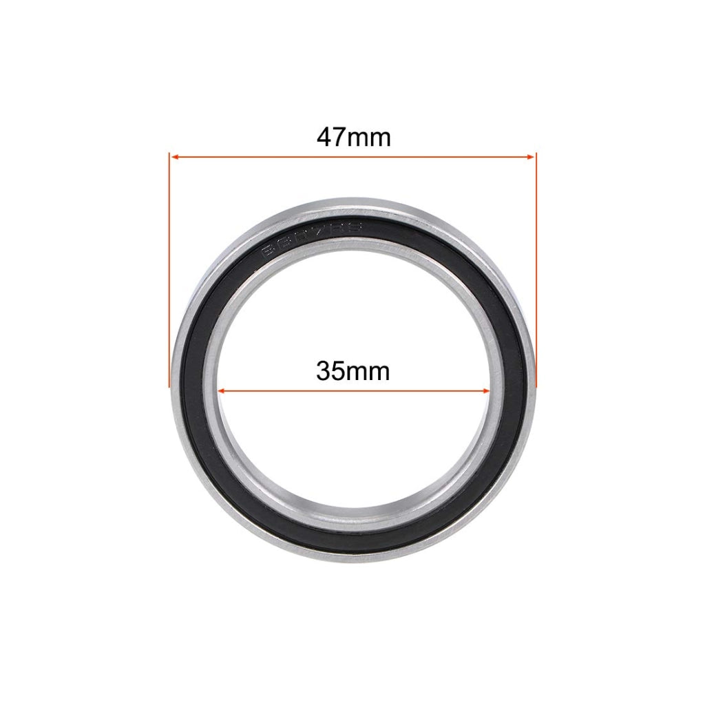 Cuscinetti a rulli conici 6807-2RS, 35x47x7 mm, 2 pezzi, con doppia tenuta