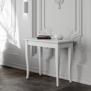 Consolle Allungabile in Legno Massello 90x48/204 Sciabola Bianco Frassino