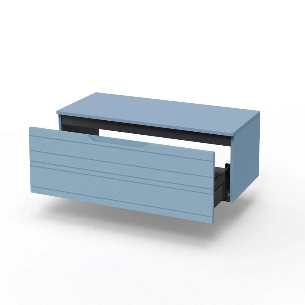 Base con top 1 cestone SOLMIRA azzurro tiffany