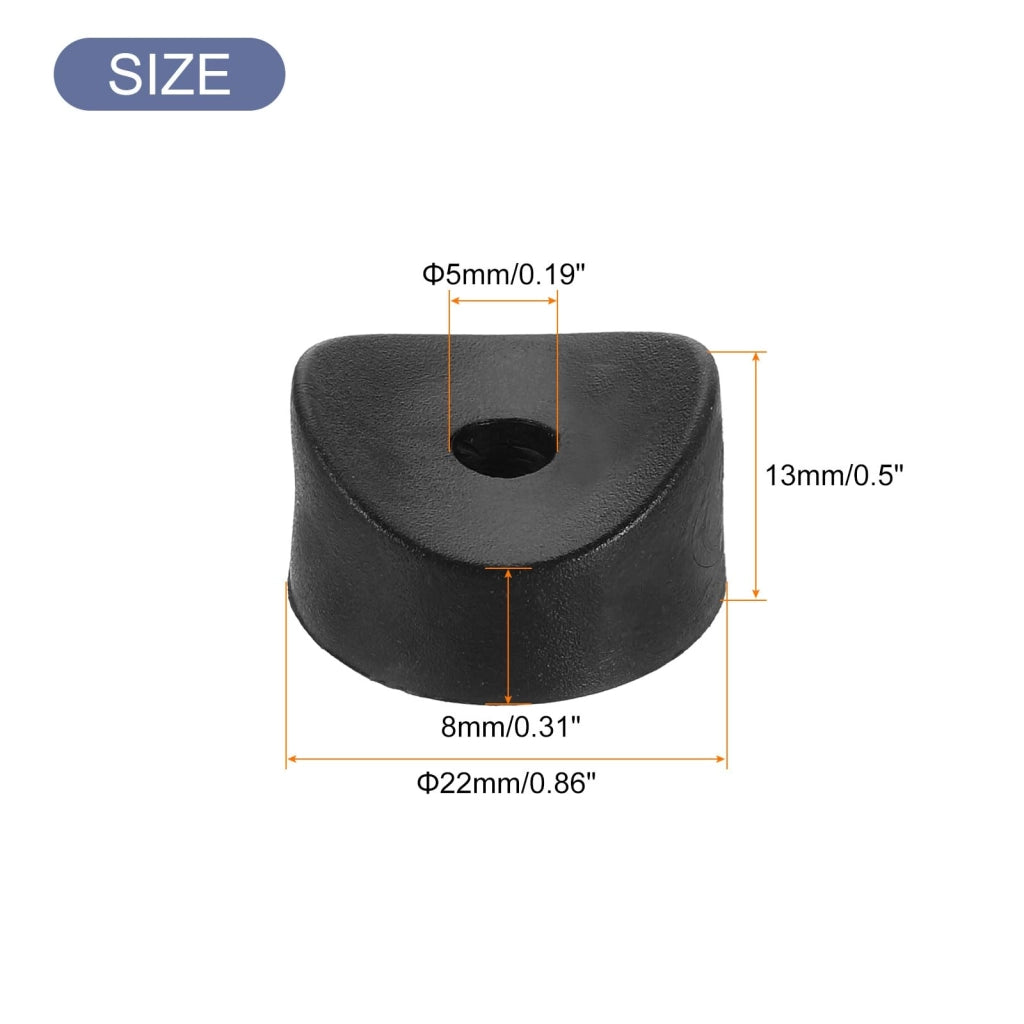 Rondelle in plastica, 20 pezzi, 5x22x8 mm, nere, coniche