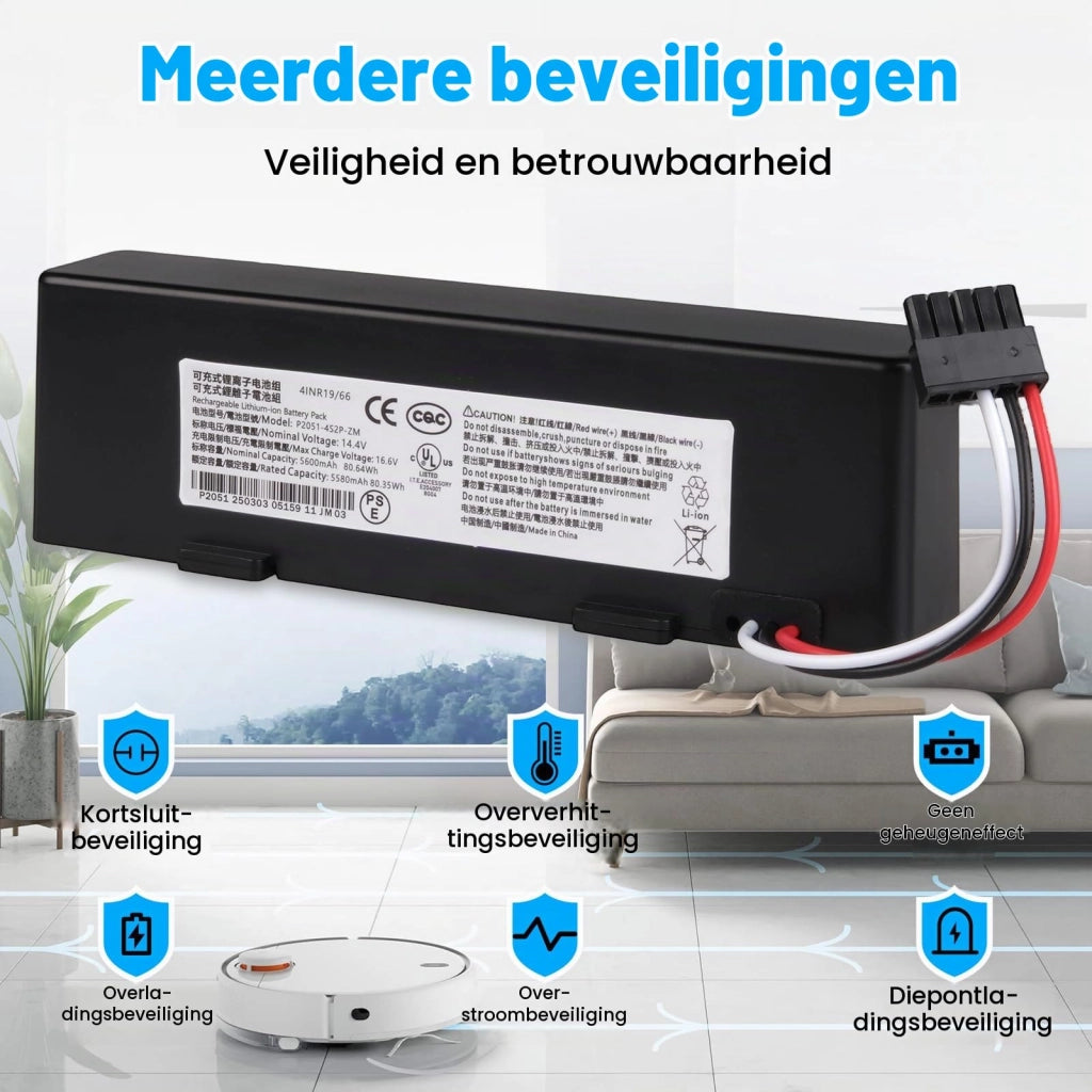 Batteria da 5600 mAh per Xiaomi Mop 2S, Conga 3290-3890, Viomi V3