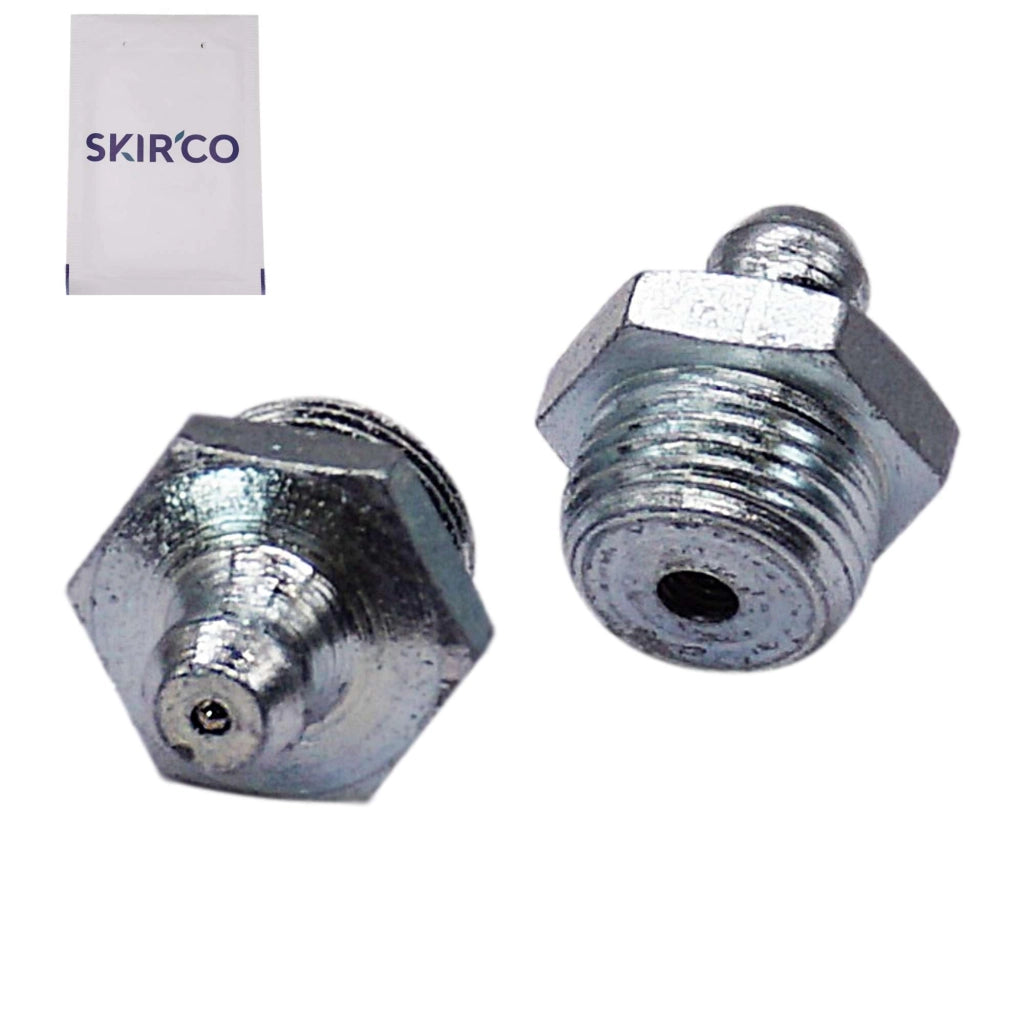 Nippli per grasso M12, confezione da 5 pezzi, zincati, conformi alla norma DIN 71412 A, conico