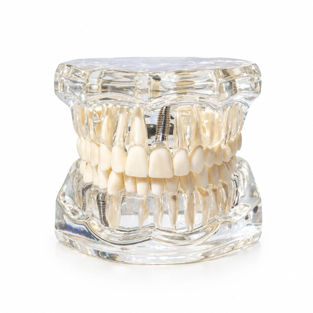 Modello dentale in acrilico trasparente per l'insegnamento e l'igiene orale