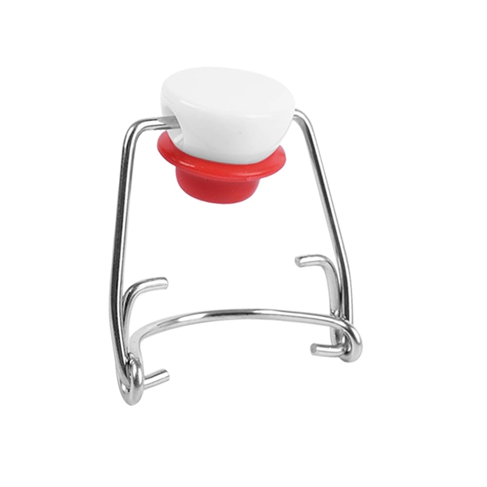 10 tappi a leva per bottiglie, con guarnizione in silicone, rosso e bianco