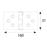CERNIERA ALI LUNGHE ART.122 mm 31 x 160 - pz. 2