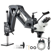 Microscopio per Gioielli JH-1A Ingrandimento 7X-45X con Staffa a Molla Regolabile e Luce LED USB per Oreficeria e Fai da Te