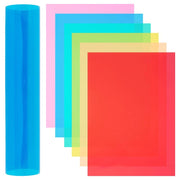 Lastre in PVC, formato A4, confezione da 24 pezzi, 6 colori, spessore 0,2 mm